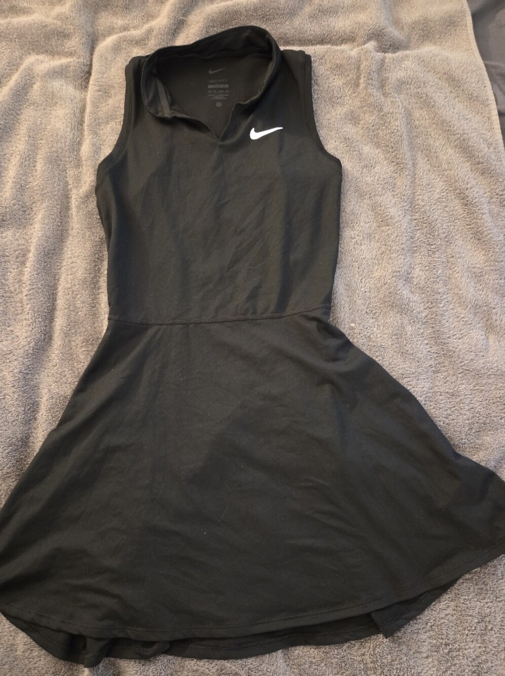 Nike Black Short Sleeve Performance Tee with White Swoosh